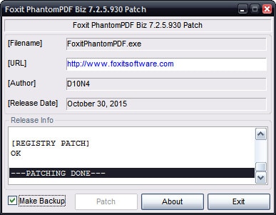 Foxit Phantom 1.0.1.0901 serial key or number