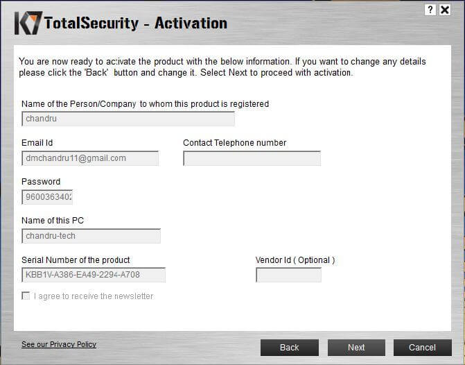k7 total security offline activation file crack