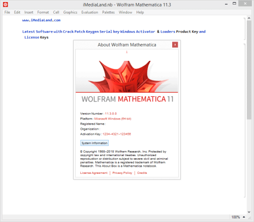 wolfram mathematica 8 activation key crack