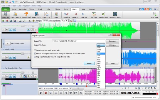 mixpad multitrack recording software registration code free