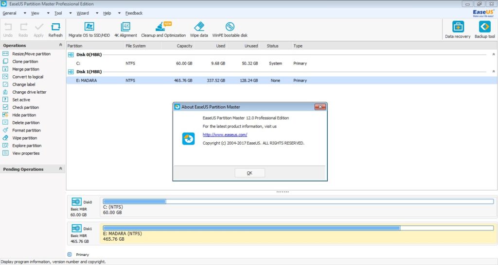 EASEUS Partition Master 18.0 download the new version for windows