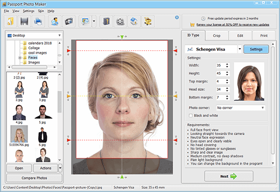 key for passport photo maker software