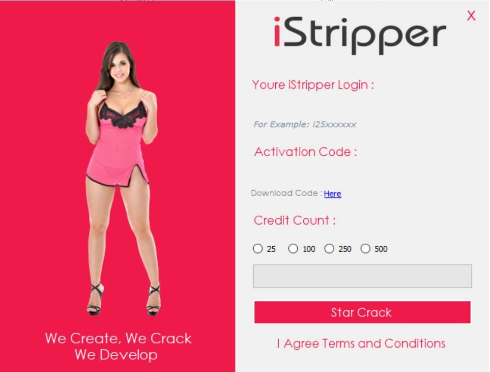 istripper crack authenication code