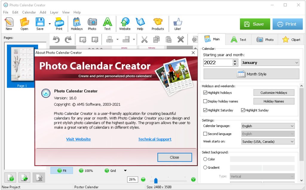 Photo Calendar Creator Pro 18.2 Crack With License Key [2023