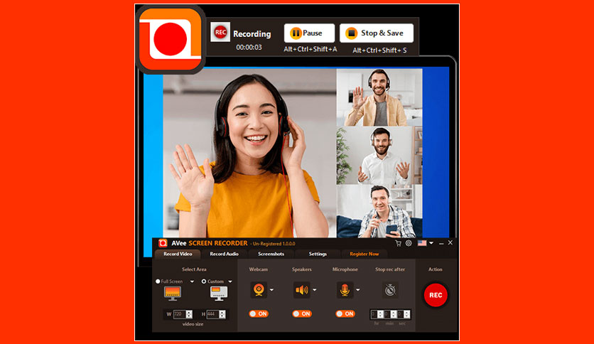 AVee Screen Recorder 2.9.38 Crack + License Key [Latest 2024]