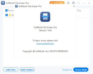 IUWEsoft File Eraser Pro 16.8.0 Crack With License Key [Latest]
