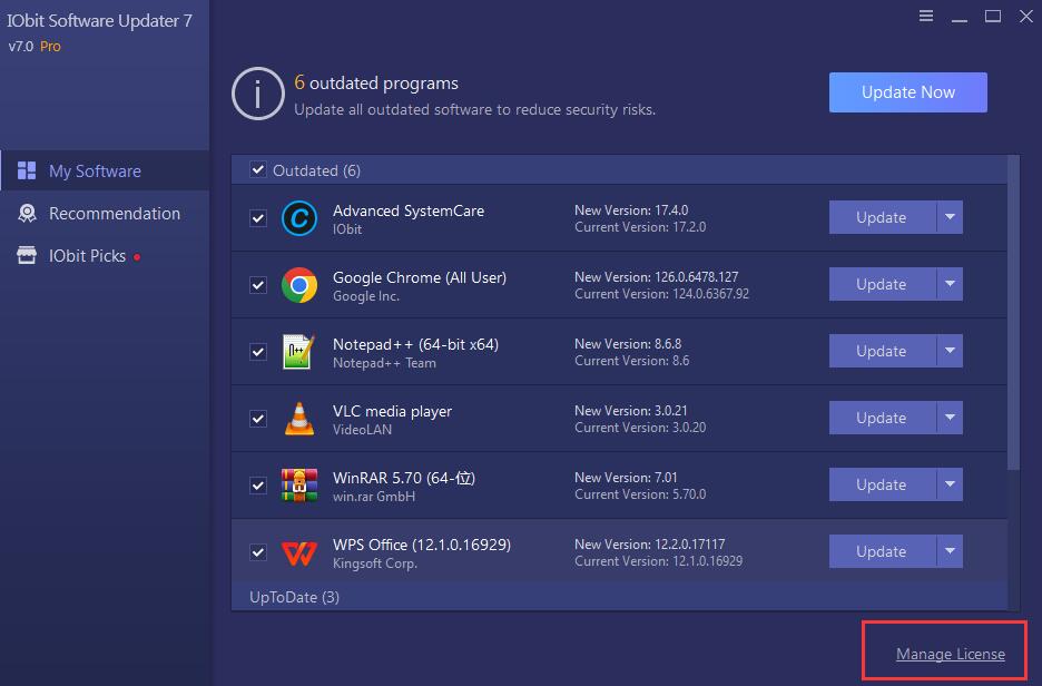 IObit Software Updater Pro  Crack + License Key [2024]